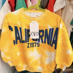 NWT Zara California Toddler Boy Girl 3t Sweatshirt 