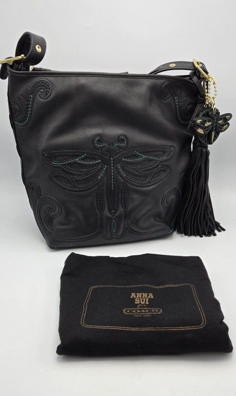 Limited Edition Anna Sui Dragonfly Coach Bag - Like New Condition