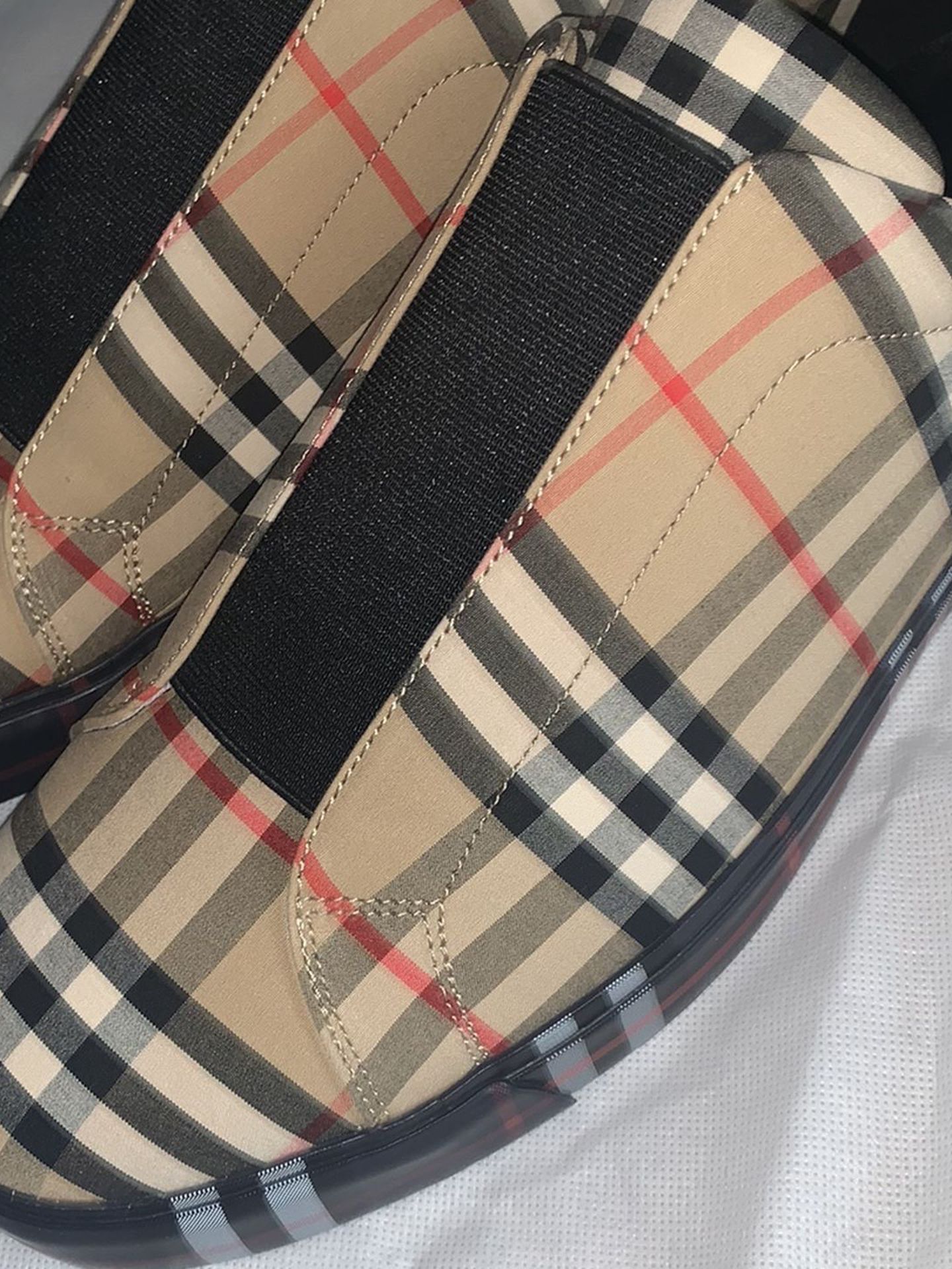 Burberry Check Slip on Shoes