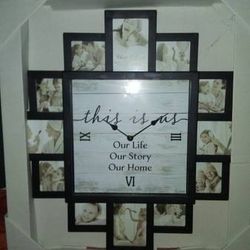 Wall Clock W/Frames! Brand New! White or Black! 