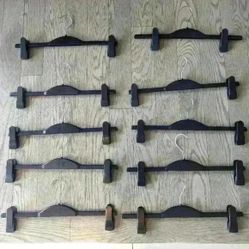 H&amp;M Sturdy Adjustable Clamp Clothes Skirt Dress  Hanger 10 Pack - New 