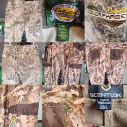 Men's or Women’s Camouflage ScentLok, Cabela's, Red Head, Master Sportsman, Hunting Pants