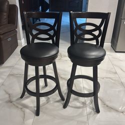 2  Black Chairs