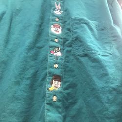 Vintage Looney tunes Button Up Long sleeve
