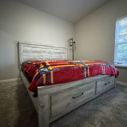 King Size Bed W/ Nightstand And Dresser 