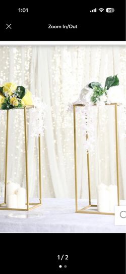 Gold metal stands 24” 3 stands