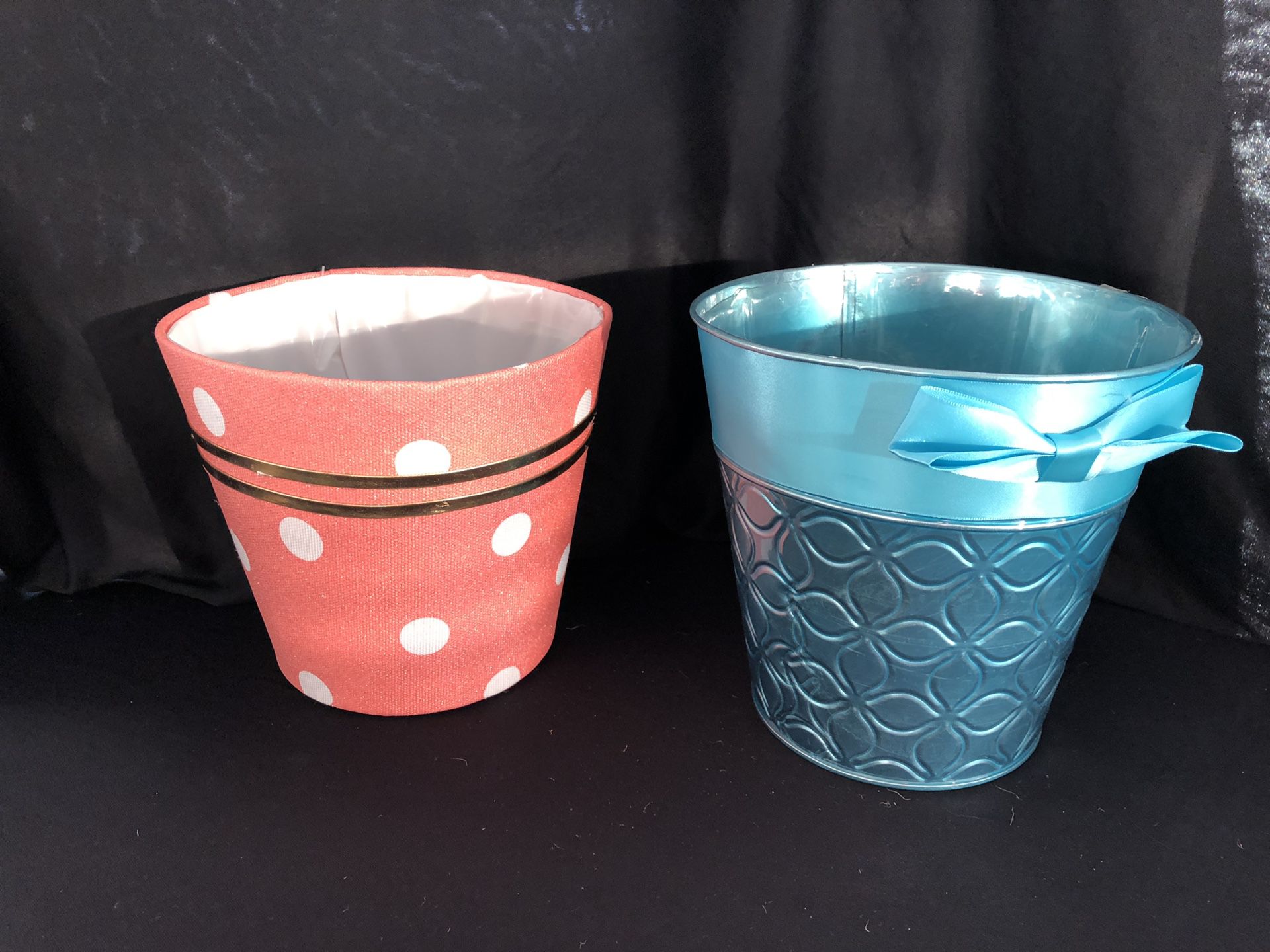 Fabric and Metal Pots for plants