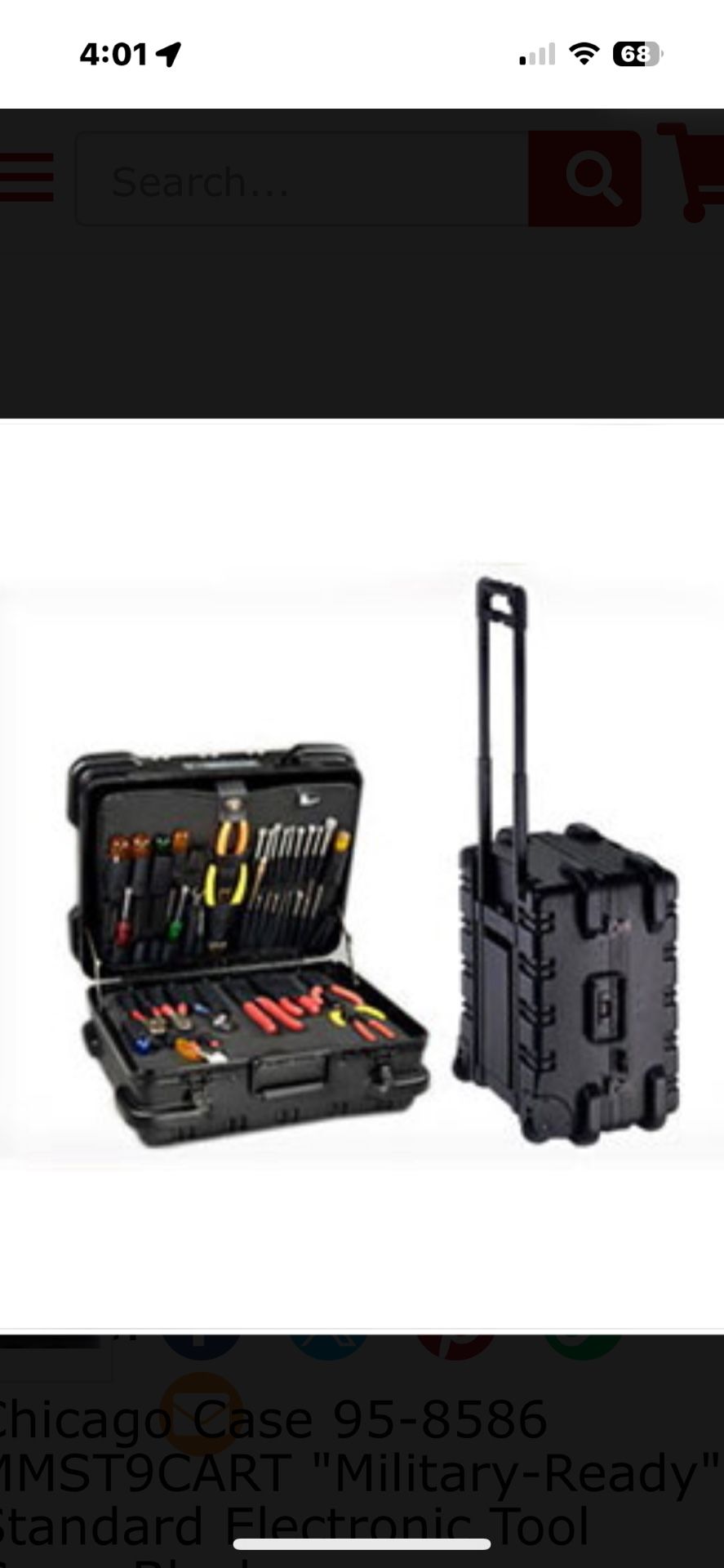 Chicago Case Company Rolling Tool Case