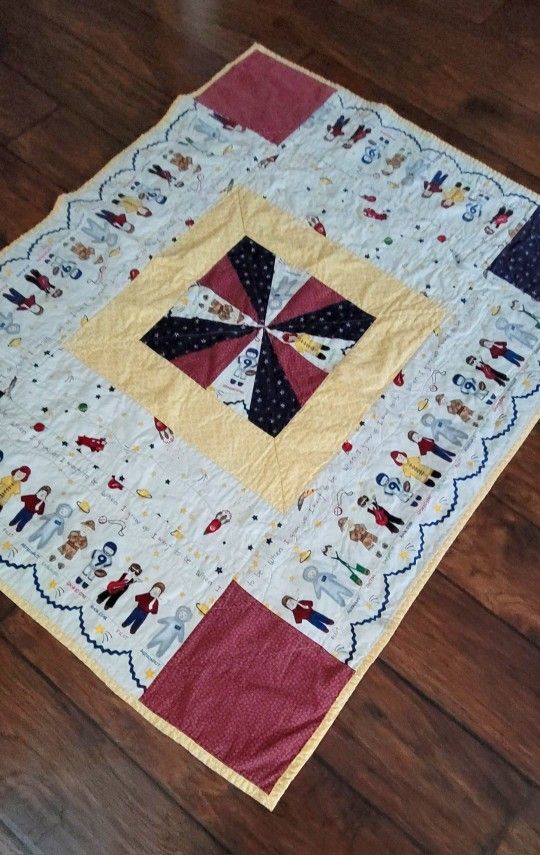 Child Inspirational Blanket I want to be (45.5" by 35.5"). Rock Star, Pilot, Sport Star, Fireman, Astronaut, etc., decorations Project Linus.