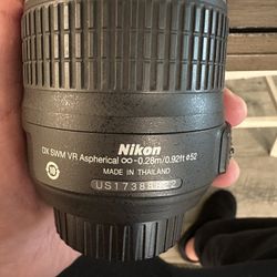 Nikon DX 18-55mm Lens. 