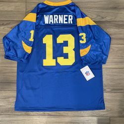 Vintage san louis rams #13 warner Stitched Jersey , S To 3Xl 