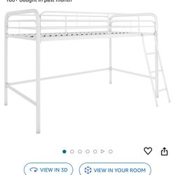 Twin loft Bed W Mattress