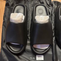 Yeezy Slides Black YS-01  Size 8-12