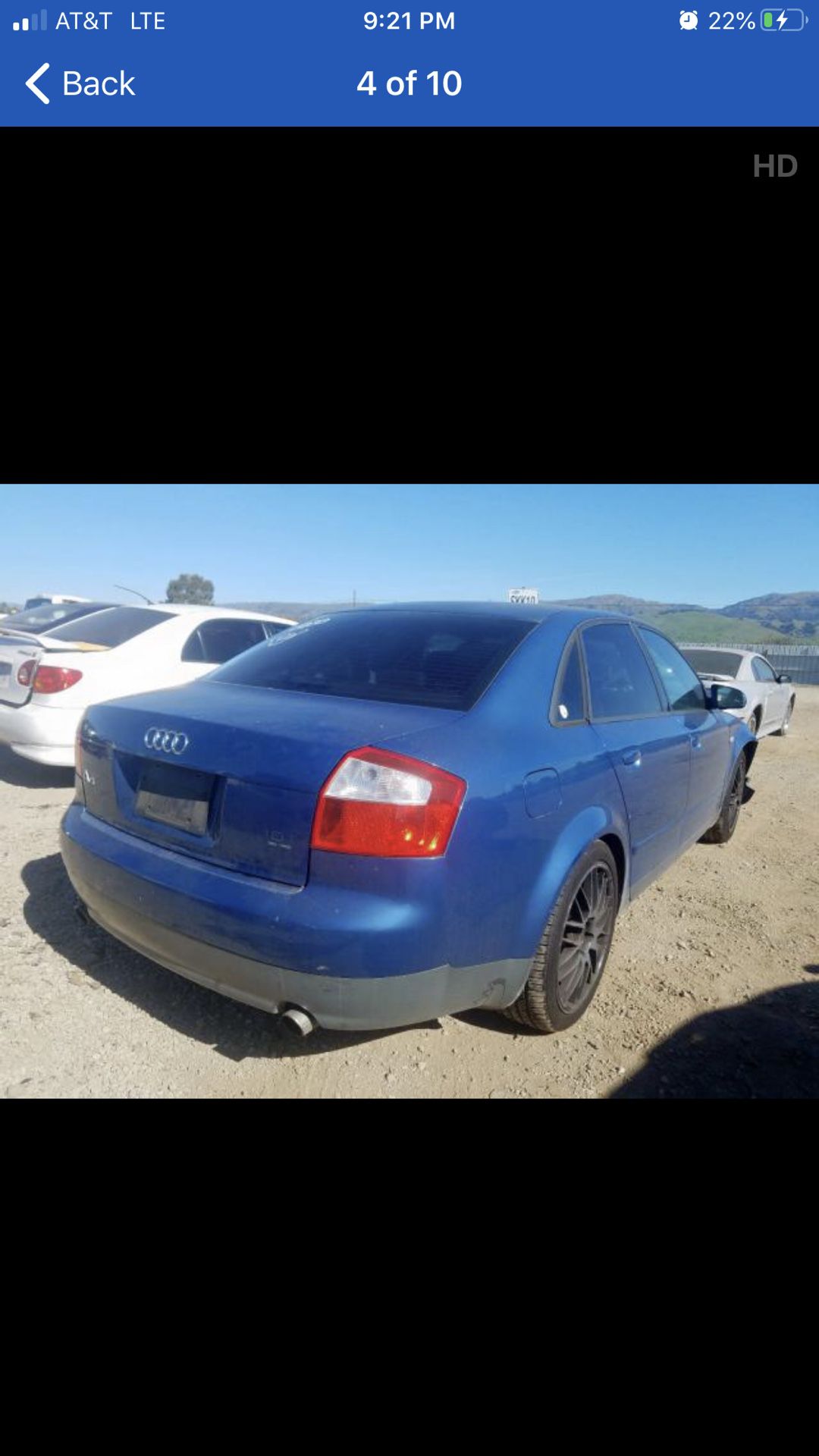 2004 audi A4. Manual 6speed. Parts only 235-40-R18