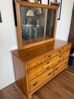 Dresser with mirror