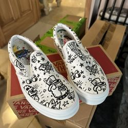 Tattoo classic slip-on vans