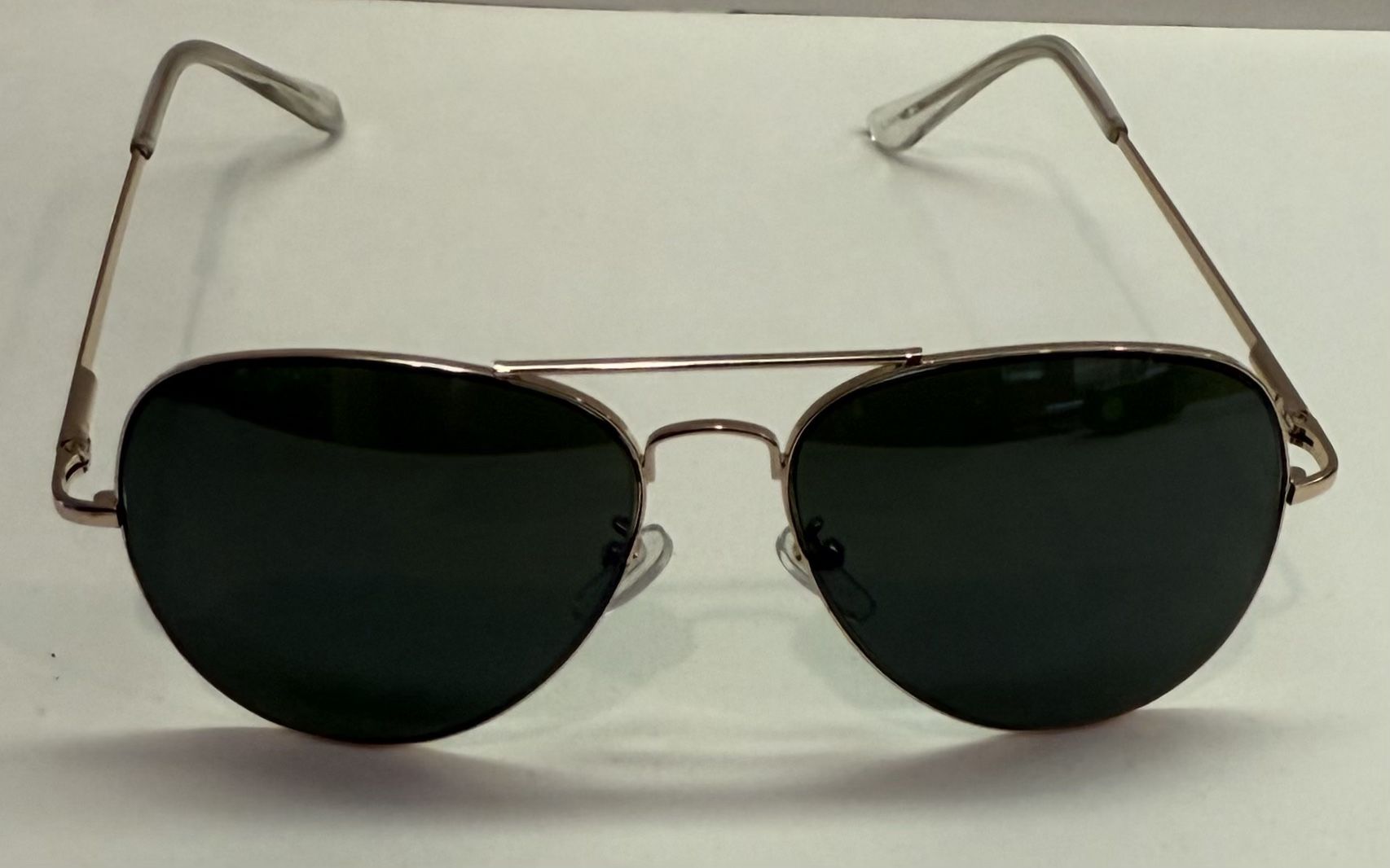Vintage Sunglasses Green Lenses Gold Frame USA Unbranded