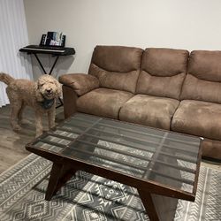 Glass Top /  Wood Coffee Table