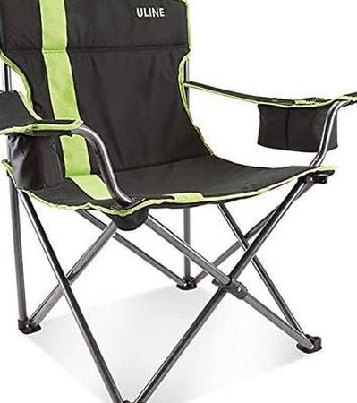 New Beach Camp Chair Green Black With A Drink Dolder