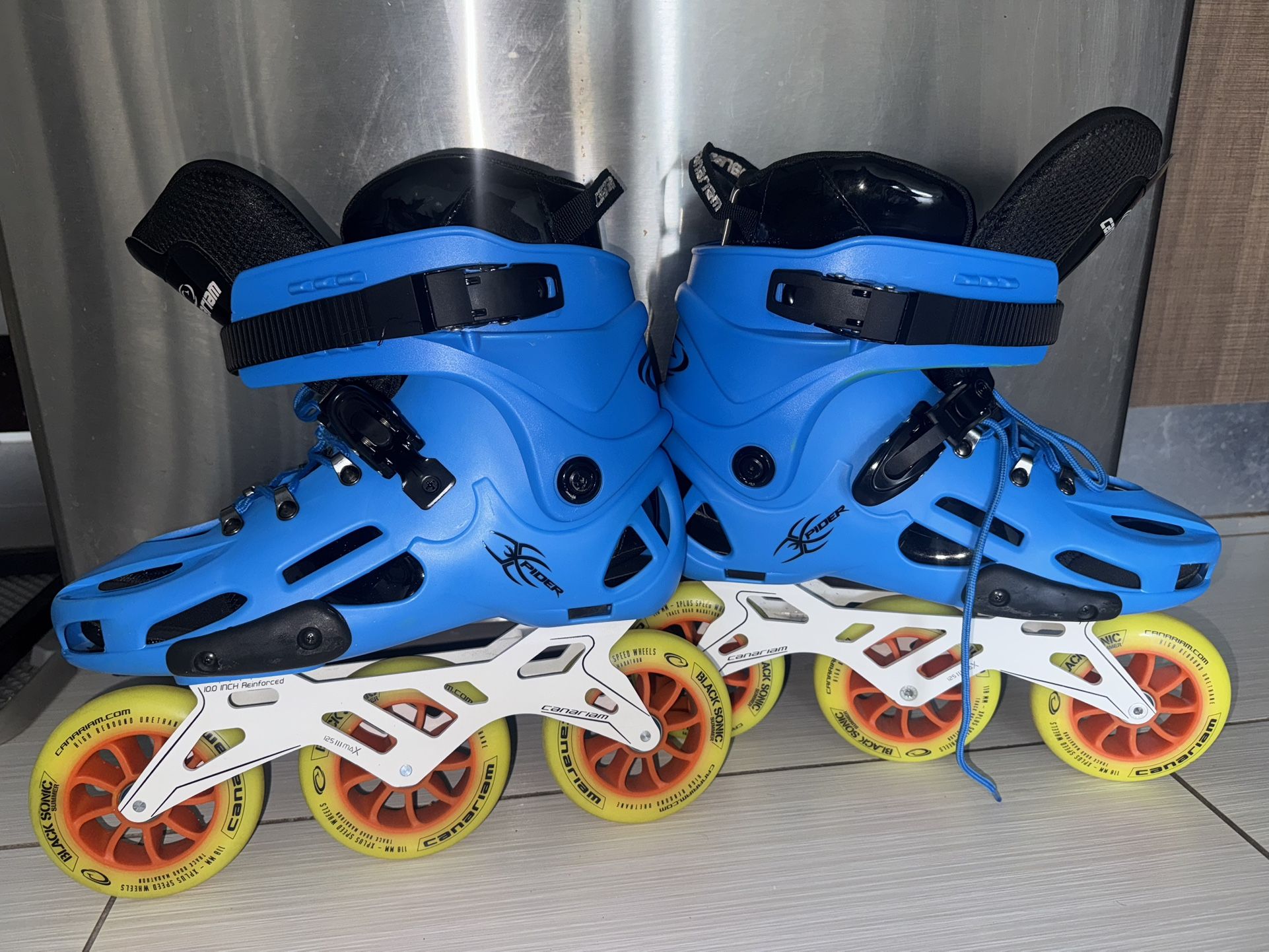 Rollerblade skates inline 3 wheels 110 size wheels