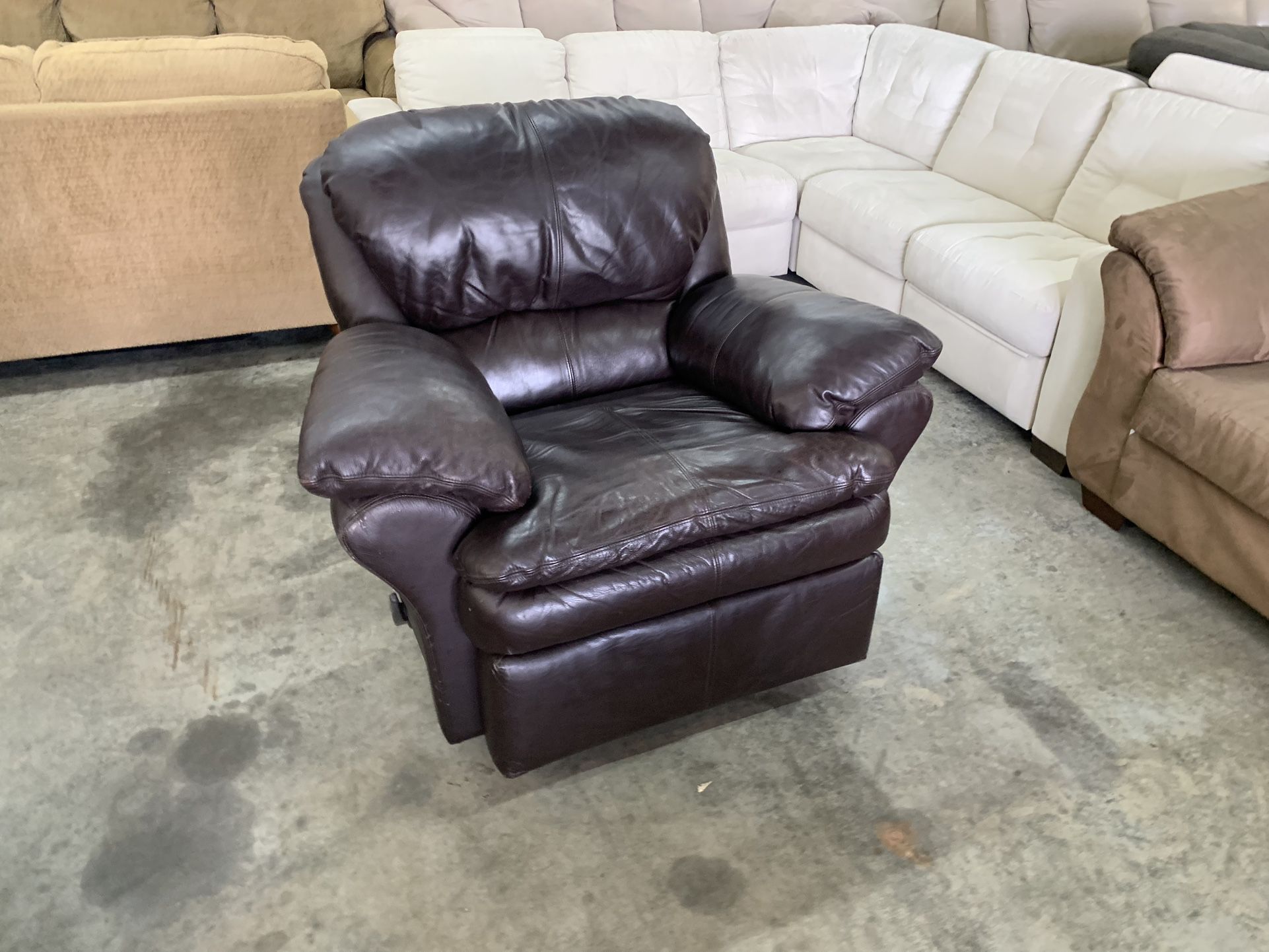 Brown Leather Recliner Chair “WE DELIVER”