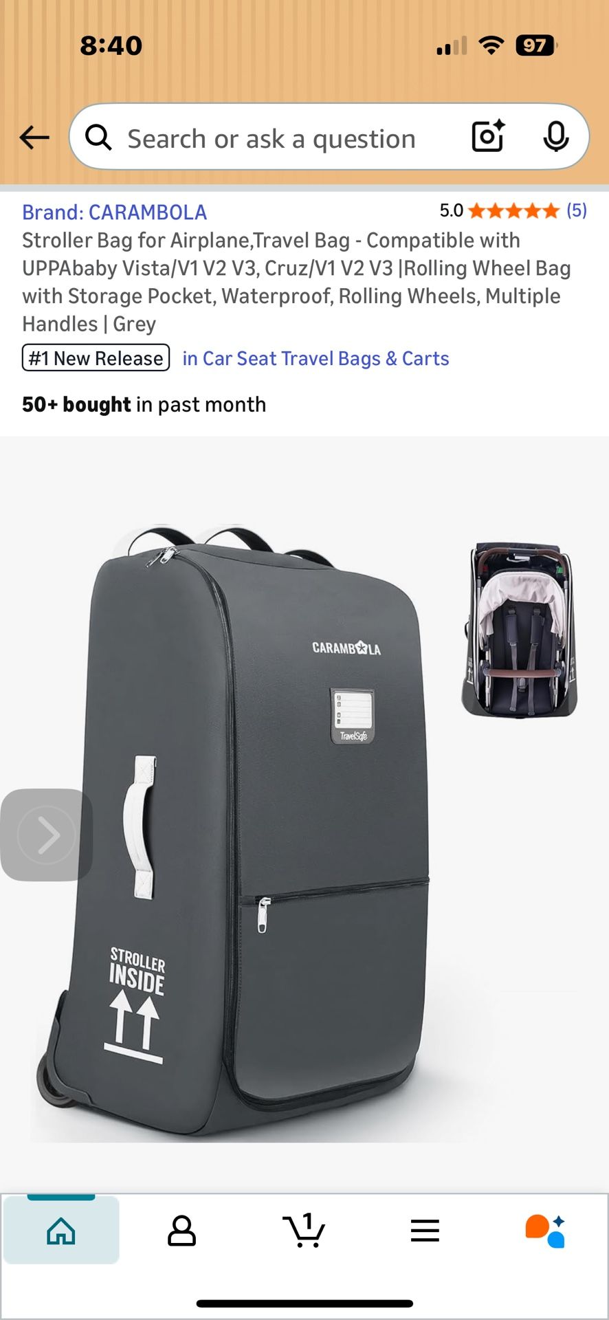 New Stroller/ Car Seat Bag