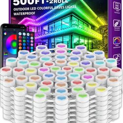 500FT Permanent Outdoor Lights,RGB Eaves Lights