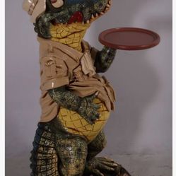 Crocodile Butler statue Vintage