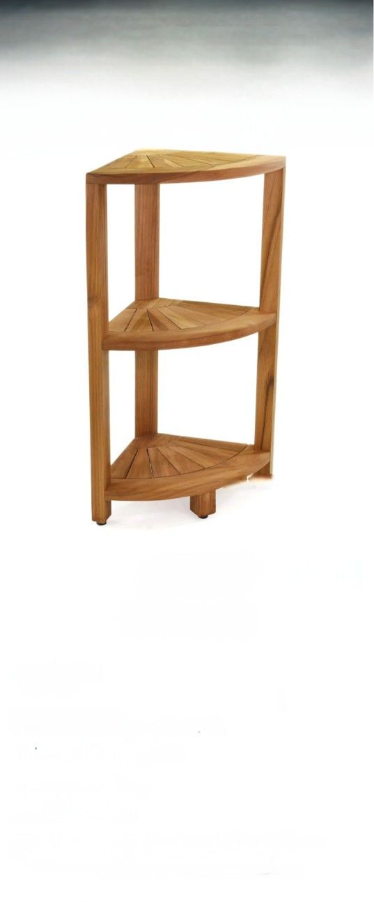 Teak Corner Shelf New In Box