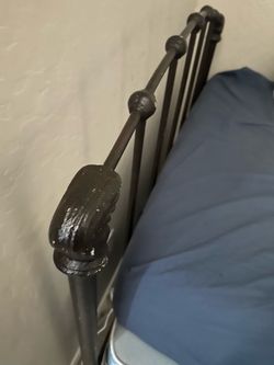 Twin Wrought Iron Bed Frame w/ Trundle, Mattress & Box Spring - $200 OBO