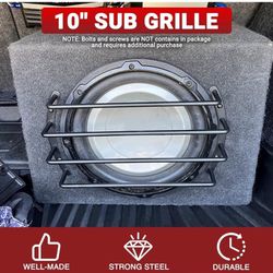Metal Car Bar Grille Audio 10 Inches Speaker Subwoofer Grill Grille Cover 4 Bars
