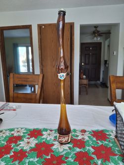 20" Stretch Glass Beer Bottles (2) Schlitz And Olympia