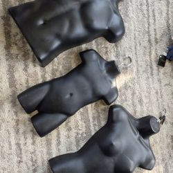 Black Man, Woman & Child Torso Mannequins 
