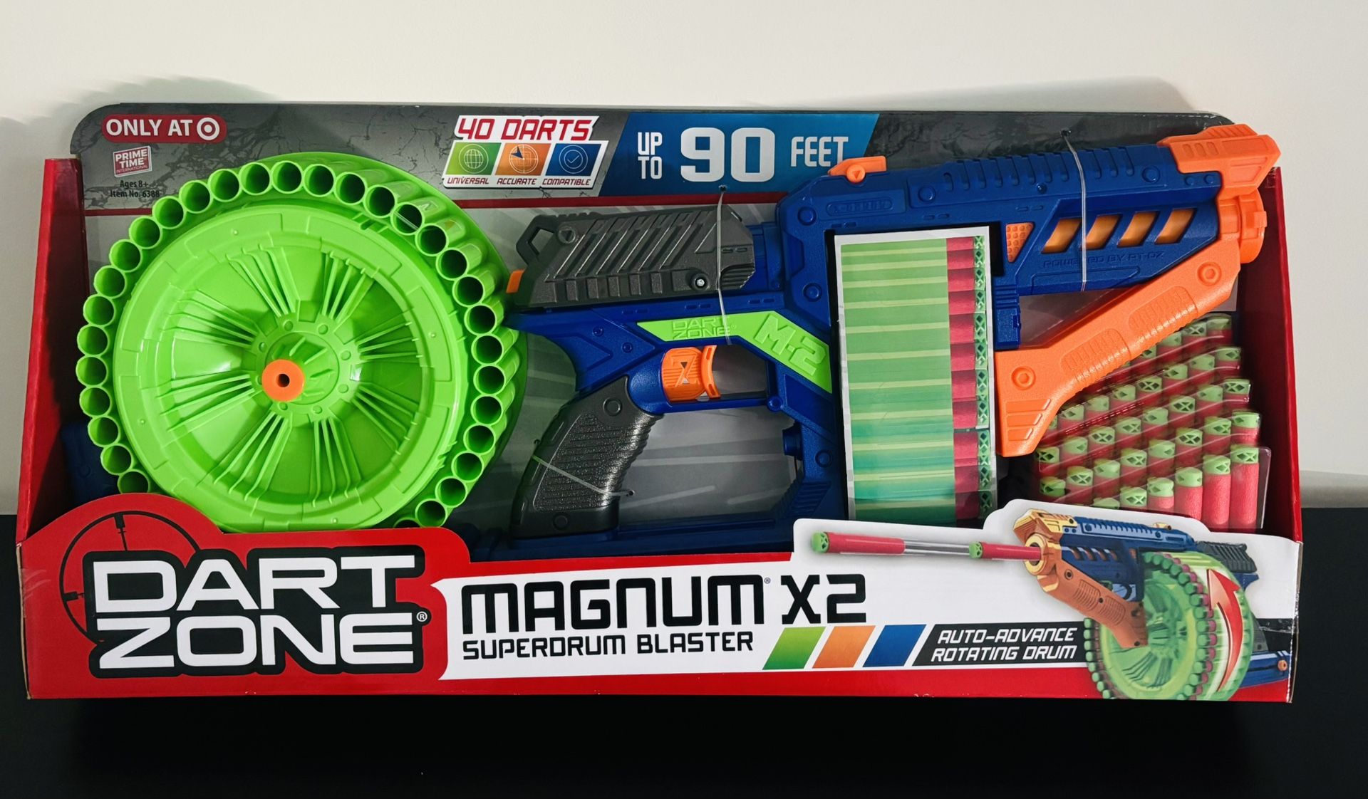 New! Dart Zone Magnum X2 Superdrum Dart Blaster