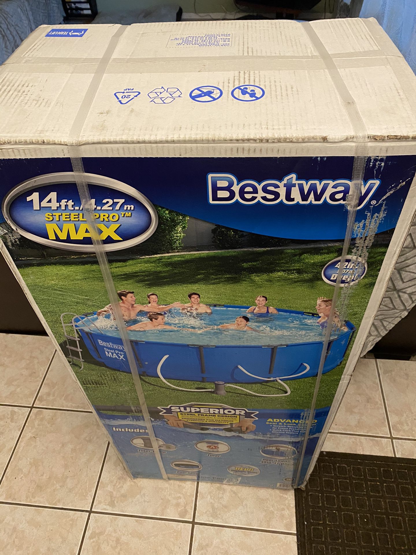 BESTWAY 14ft x 42in Above Ground Swimming Pool