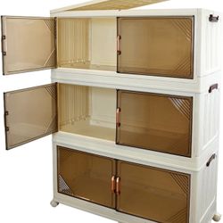 Stackable Storage Bins with Lid -Large 430Qt 3Tier X(410)