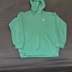 Adidas Men's Teal Hoodie Sweater
