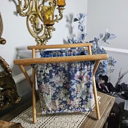 Vtge Magazine Rack/Sewing Basket