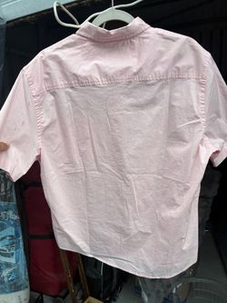 Pink Short Sleeve Button-Up Shirt
