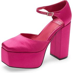 Brand New In Box - Jeffrey Campbell Pink Satin Platform Pumps