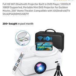 NEW PORTABLE DVD PROJECTOR WITH WIFI BLUETOOTH 