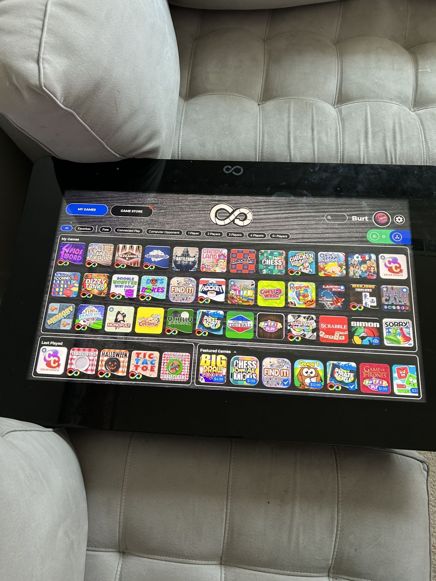 Infinity Game Table