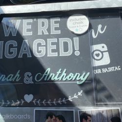 Engagement Announcement Chalkboard