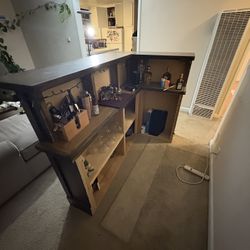 Hard Wood Stained Bar