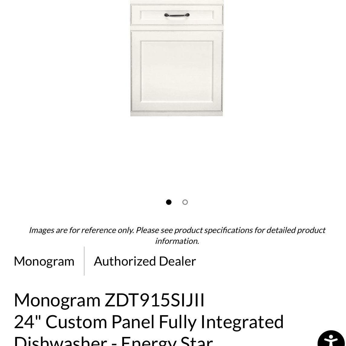 GE Monogram ZDT915SIJII 24" Custom Panel Fully Integrated Dishwasher - Energy Star