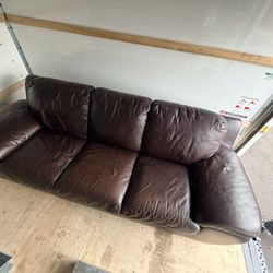 Brown Leather Couch Need Gone by Tomorrow