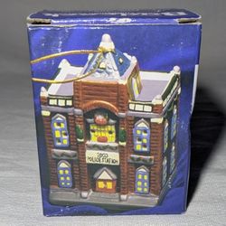 2003 Badcock Collectible Police Station Bell Ornament  Handcrafted Porcelain NEW