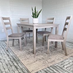 Grey Dining Table & 4 Chairs 