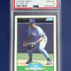 1989 Score George Brett Baseball Card Graded PSA 10
