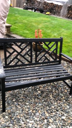 Wooden bench